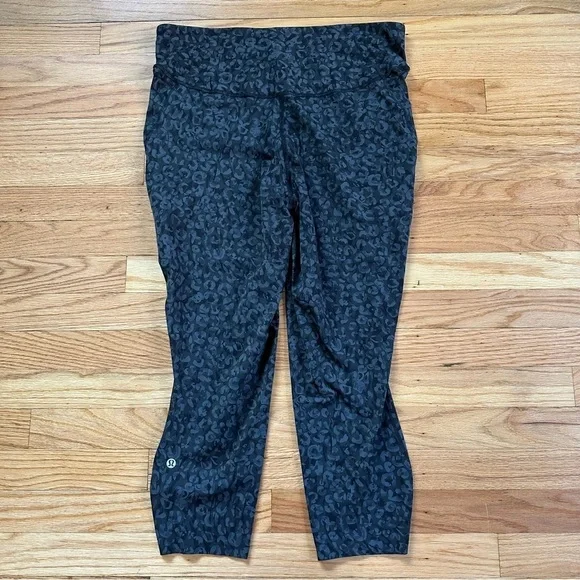Lululemon Base Pace High-Rise Crop 23" Intertwined Camo Deep Coal Multi Sz 14 - Picture 12 of 13